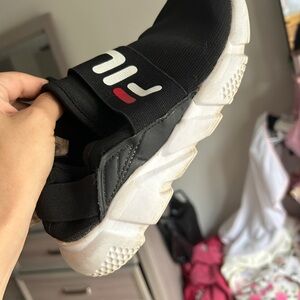 Fila Kids Black and White Sneakers